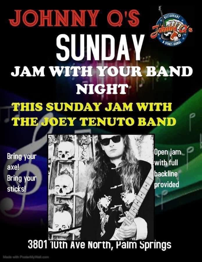 Sunday Jam at Johnny Q\u2019s with The Joey Tenuto Band hosting 