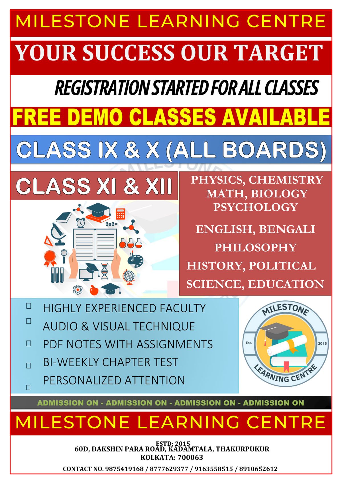 ADMISSION FOR CLASS XI 