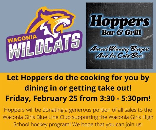 Hoppers Fundraiser for Waconia Girls Hockey BLC
