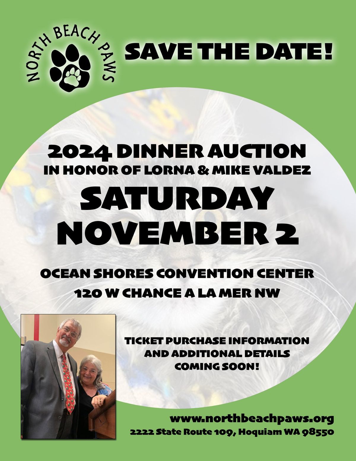 2024 North Beach PAWS Dinner Auction in Honor of Lorna & Mike Valdez