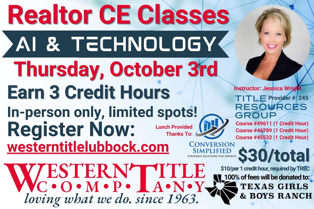 Realtor CE Classes: AI & Technology