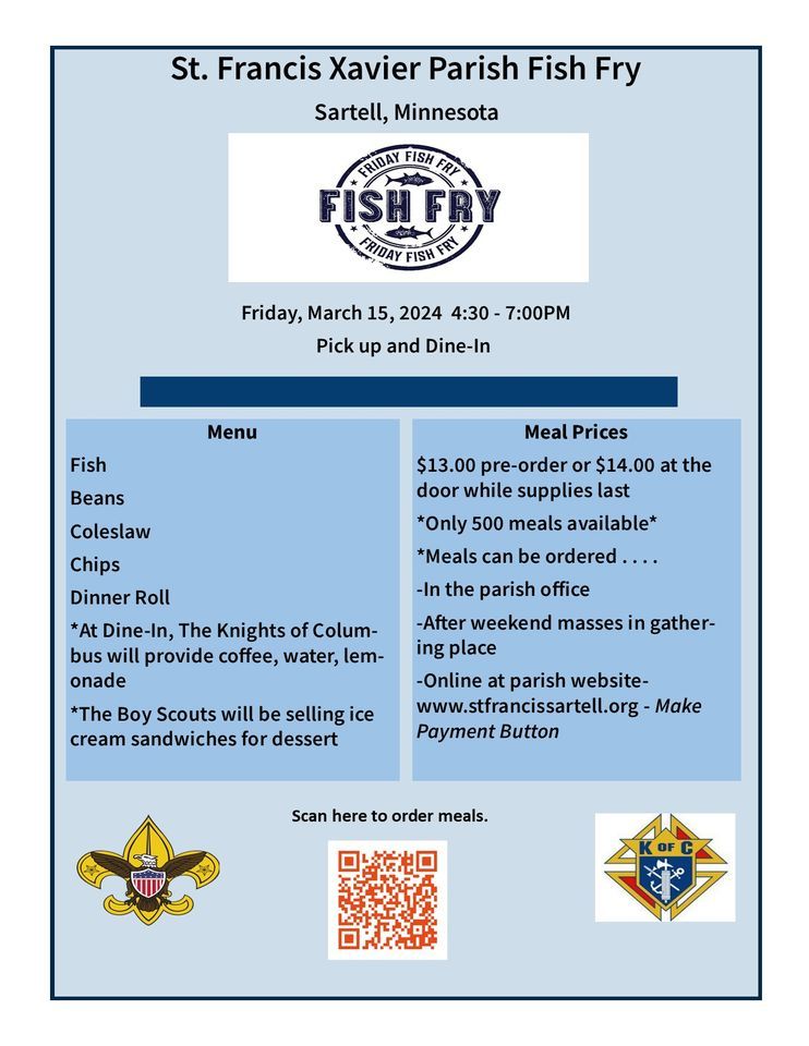 2024 St. Francis Xavier Fish Fry