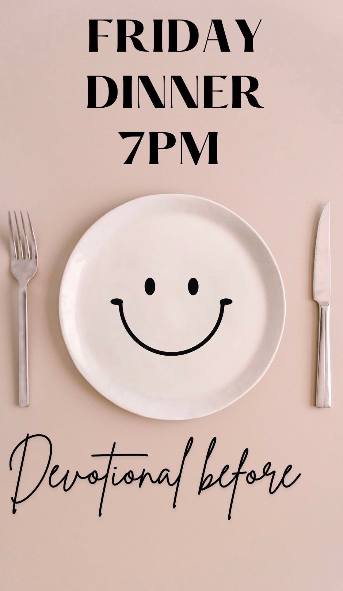 FIRST FRIDAY every month. Dinner Devotional. FREE FOOD AND FREE COFFEE-hear about the love of Jesus