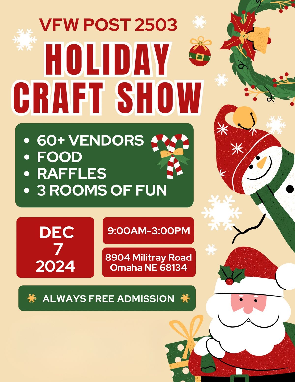 VFW 2503 HOLIDAY CRAFT SHOW 