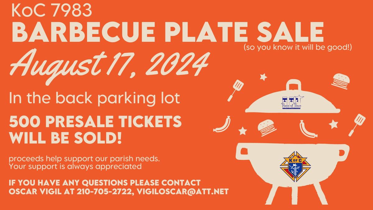 Koc #7983 BBQ Plate Sale