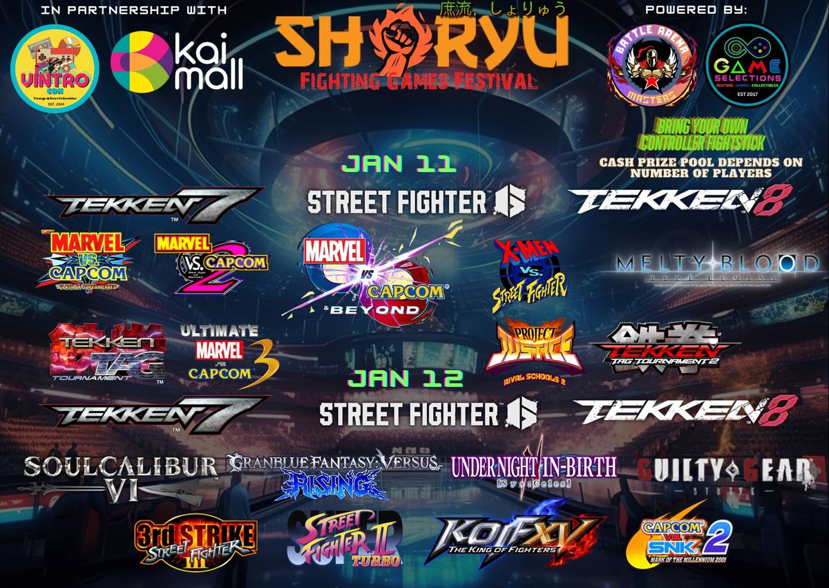 Shoryu Fighting Games Festival Open Tournament at Vintrocon Kai Mall