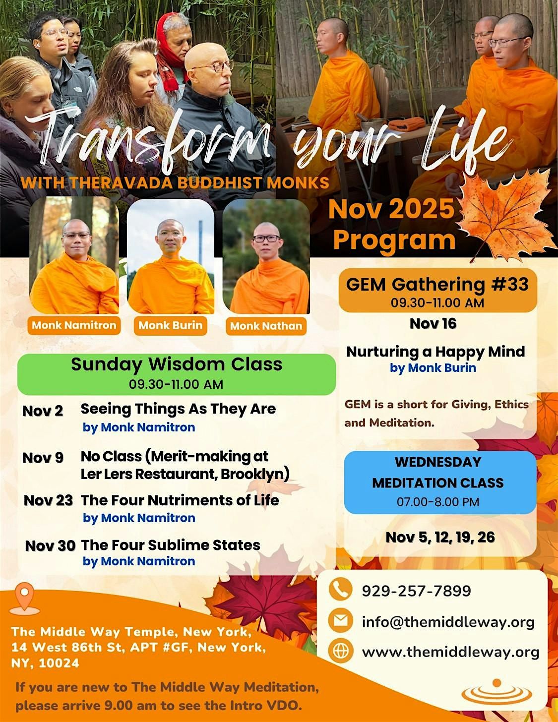 Wednesday Meditation Class