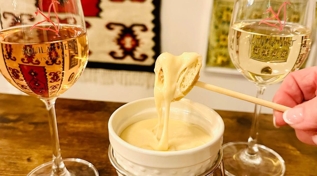 Cheese Fondue Dip & Sip