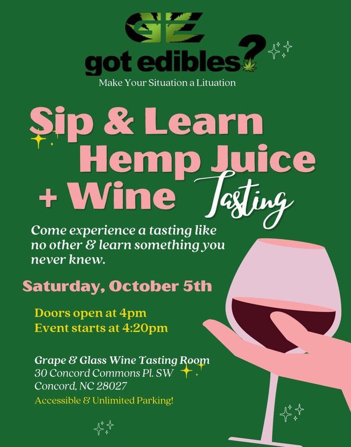 Sip & Learn: Hemp Juice + Wine Tasting