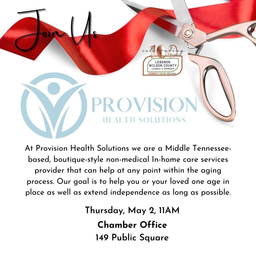 Provision Health Solutions Ribbon Cutting 