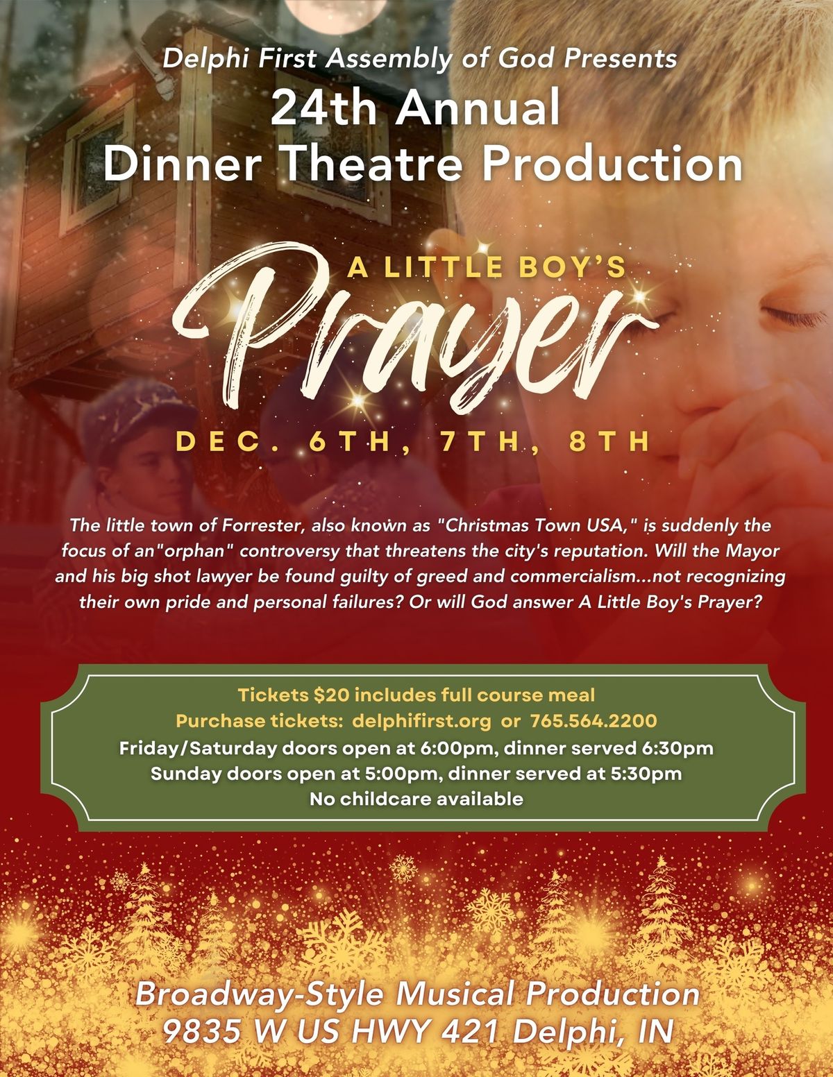 24th Annual Dinner Theatre Production: A Little Boy's Prayer