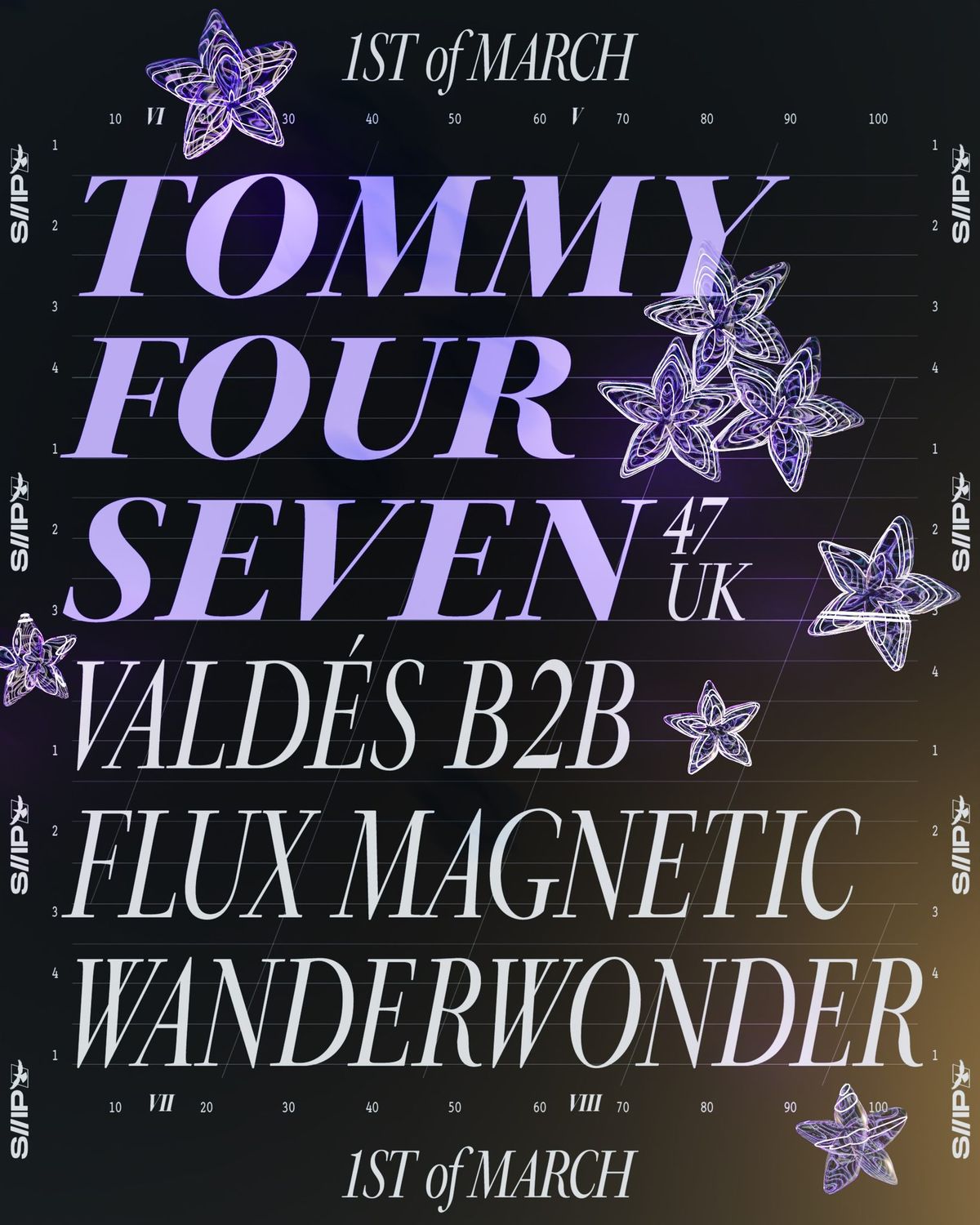 S\/\/IP x TOMMY FOUR SEVEN, VALD\u00c9S B2B FLUX MAGNETIC, WANDERWONDER