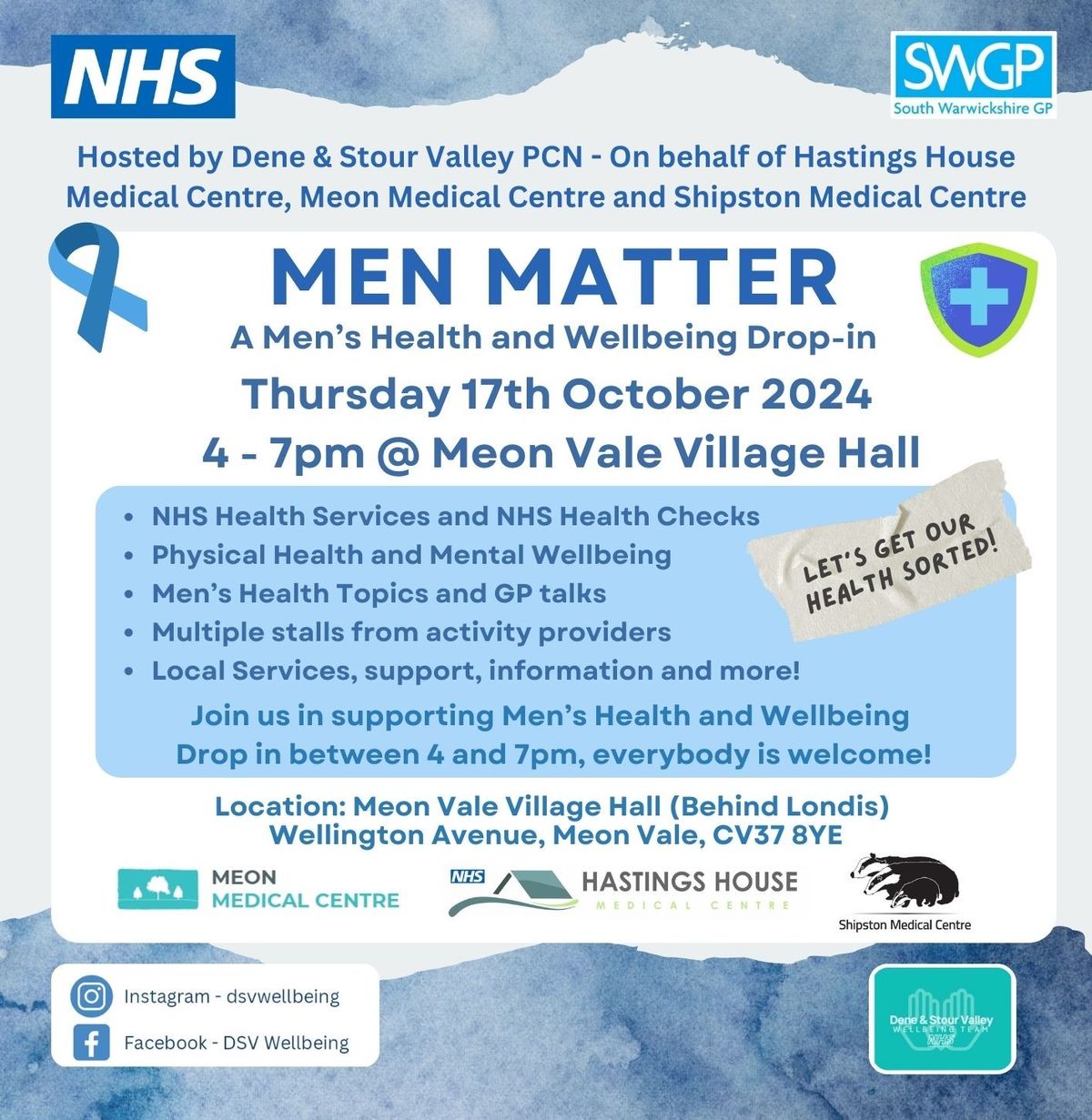 Men Matter - A Men's Health and Wellbeing Drop-in