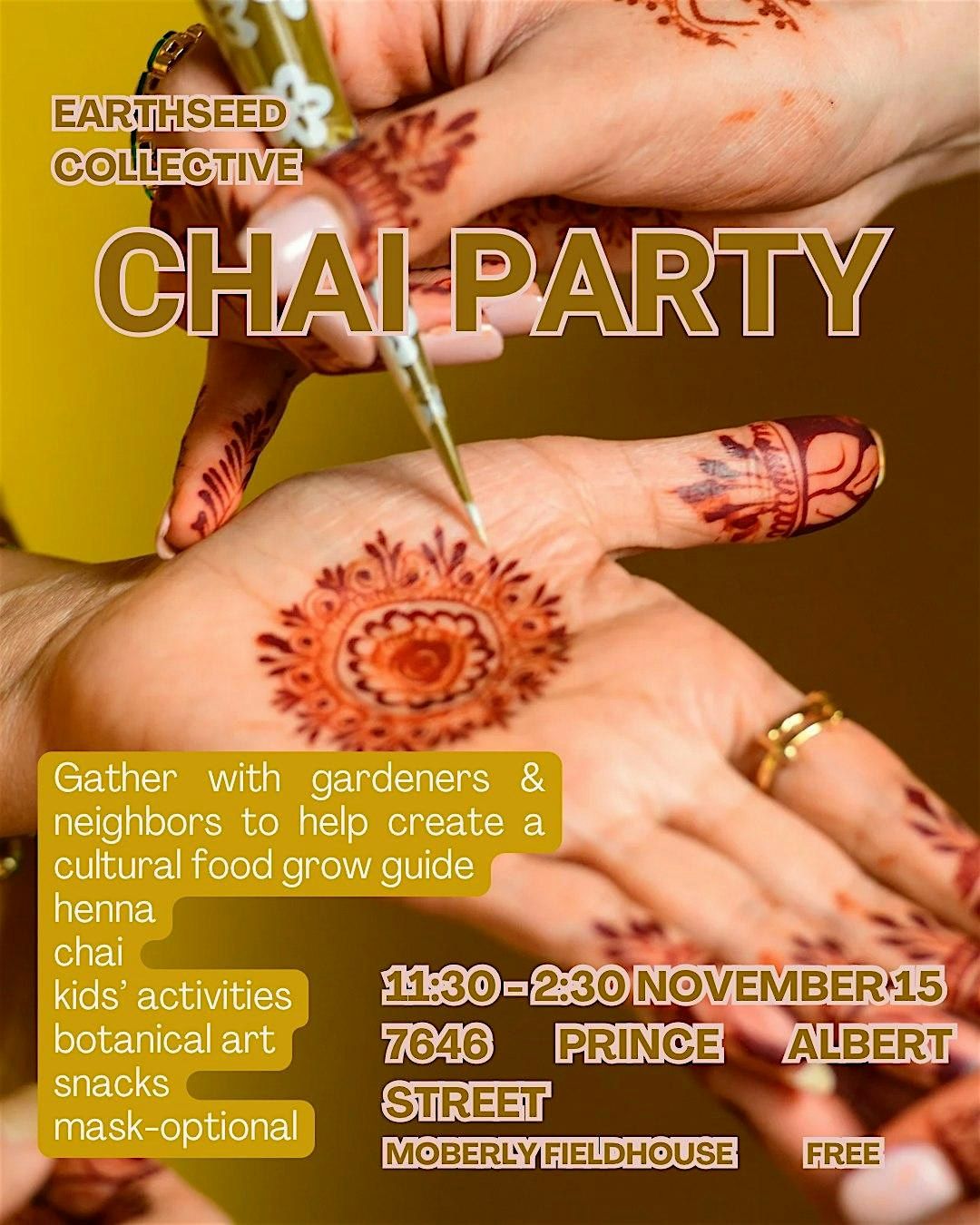 Chai Party for Gardeners & Neighbors in South Van