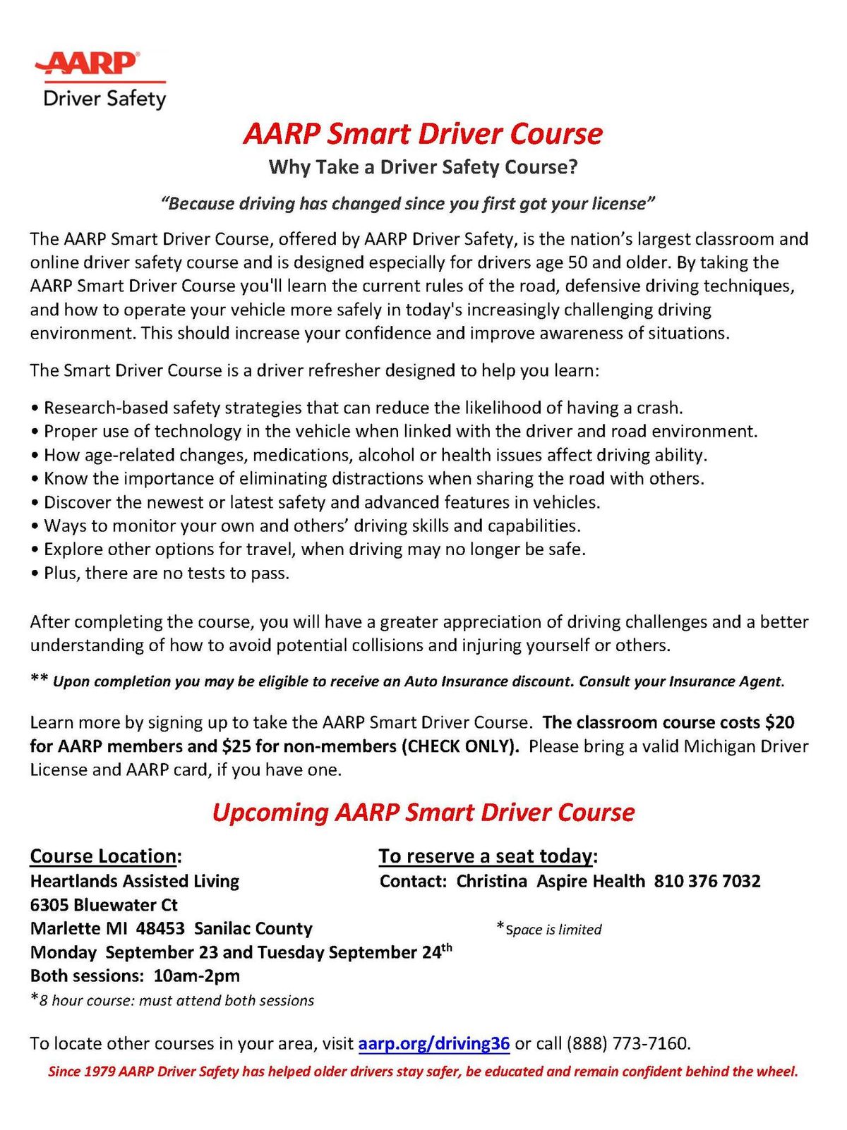 AARP Smart Driver Course