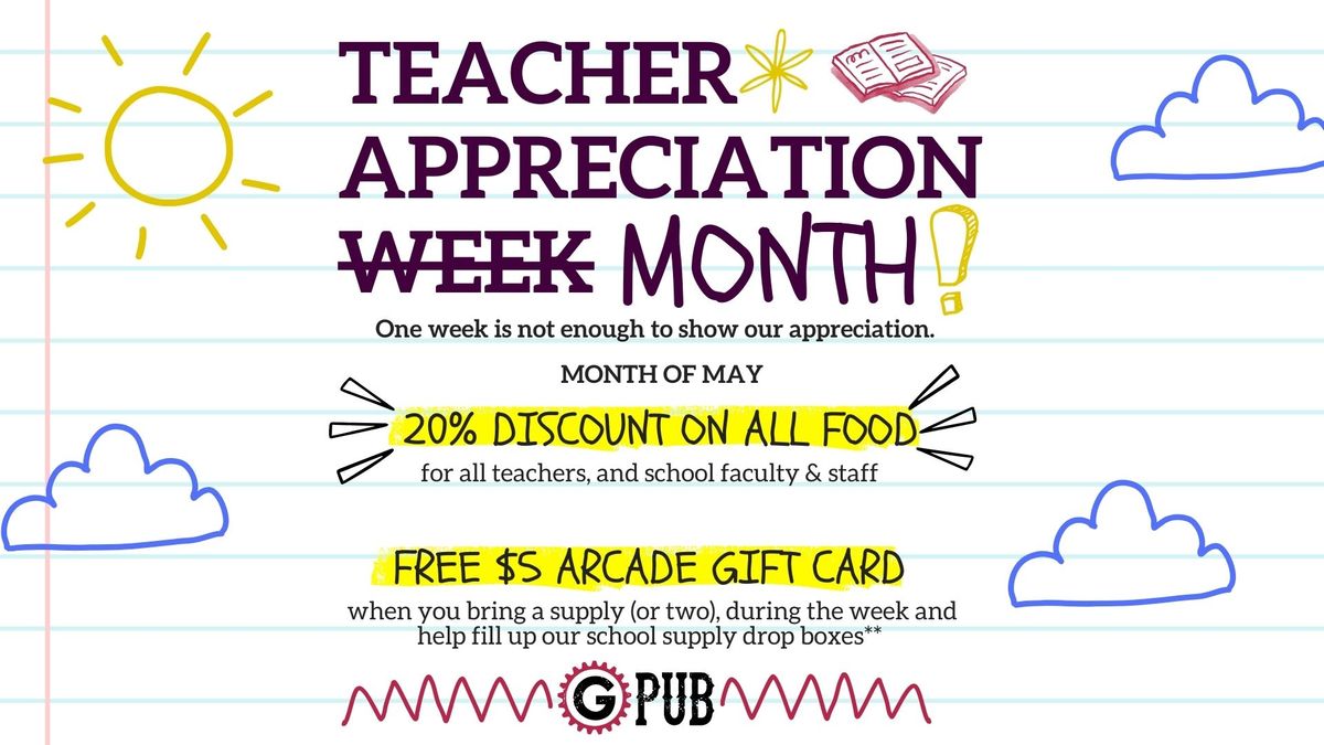 Do Good with GPub: Teacher Appreciation Month