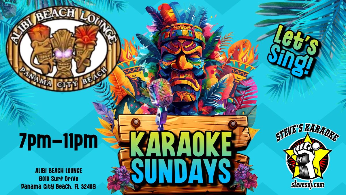 Sunday Karaoke Nights at Alibi Beach Lounge!