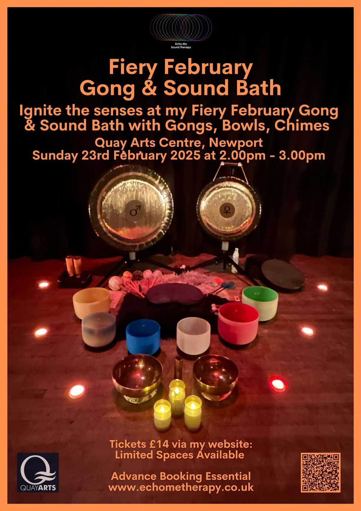 Fiery February Gong & Sound Bath, Isle of Wight - Quay Arts Centre Newport