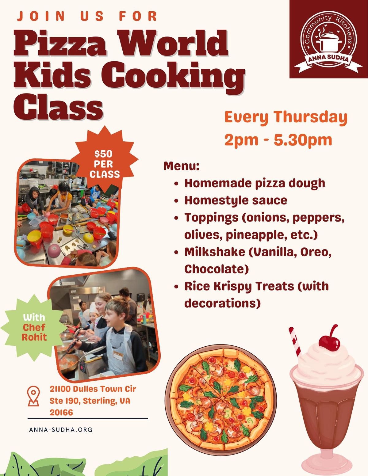 Pizza World Kids Cooking Class