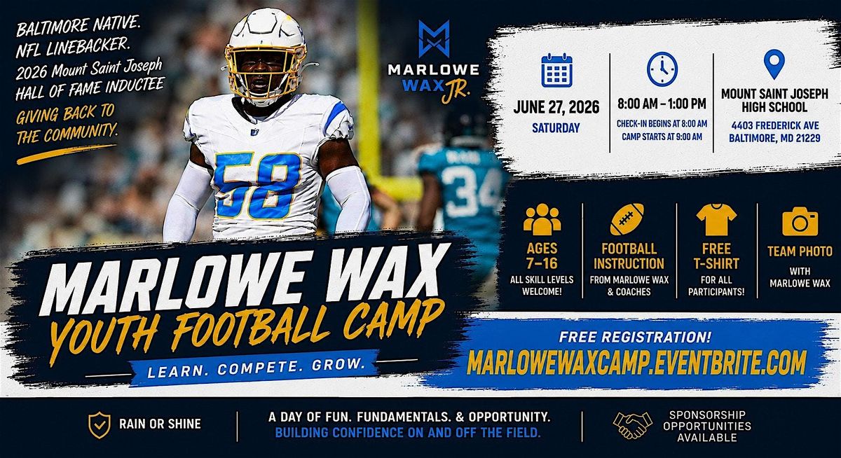 MARLOWE WAX YOUTH FOOTBALL CAMP