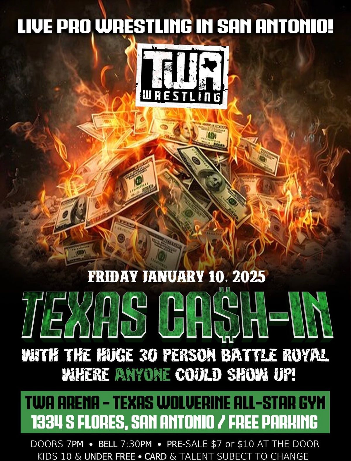 TWA: Texas cash in 