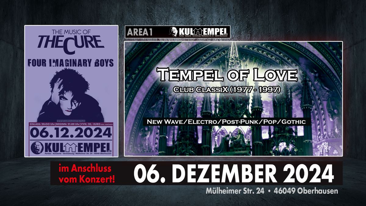 TEMPEL OF LOVE (nach The Cure Tribute Band - Four Imaginary Boys Konzert )