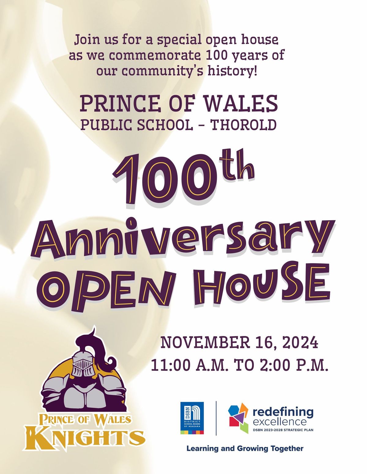 Prince of Wales Public School (Thorold) - 100th Celebration and Open House