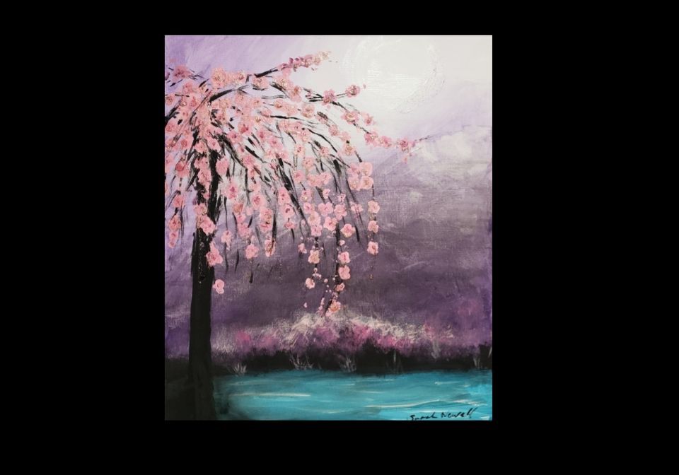 Cherry Blossom Tree PaintNSip!, D's Wicked Cider, Kennewick, 25 May 2022