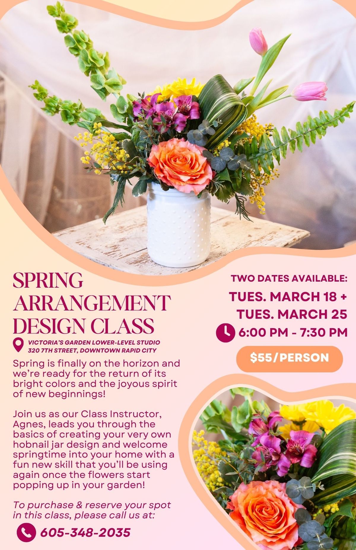 \ud83c\udf38 Spring Arrangement Design Class \ud83c\udf38 - March 18