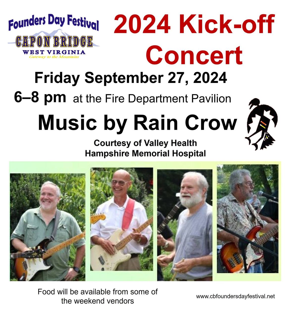 Founder's Day Kick-Off Concert with Rain Crow