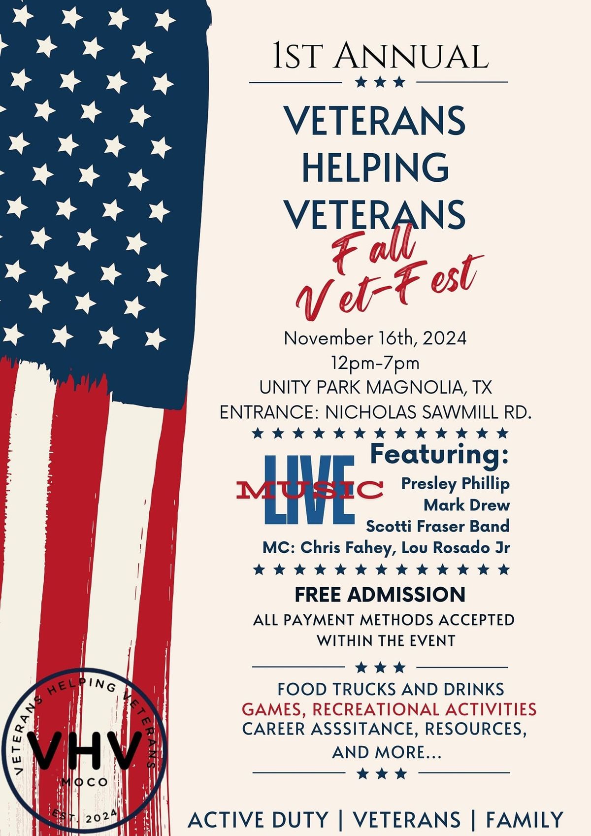 1st Annual Veterans Helping Veterans - Fall Vet Fest