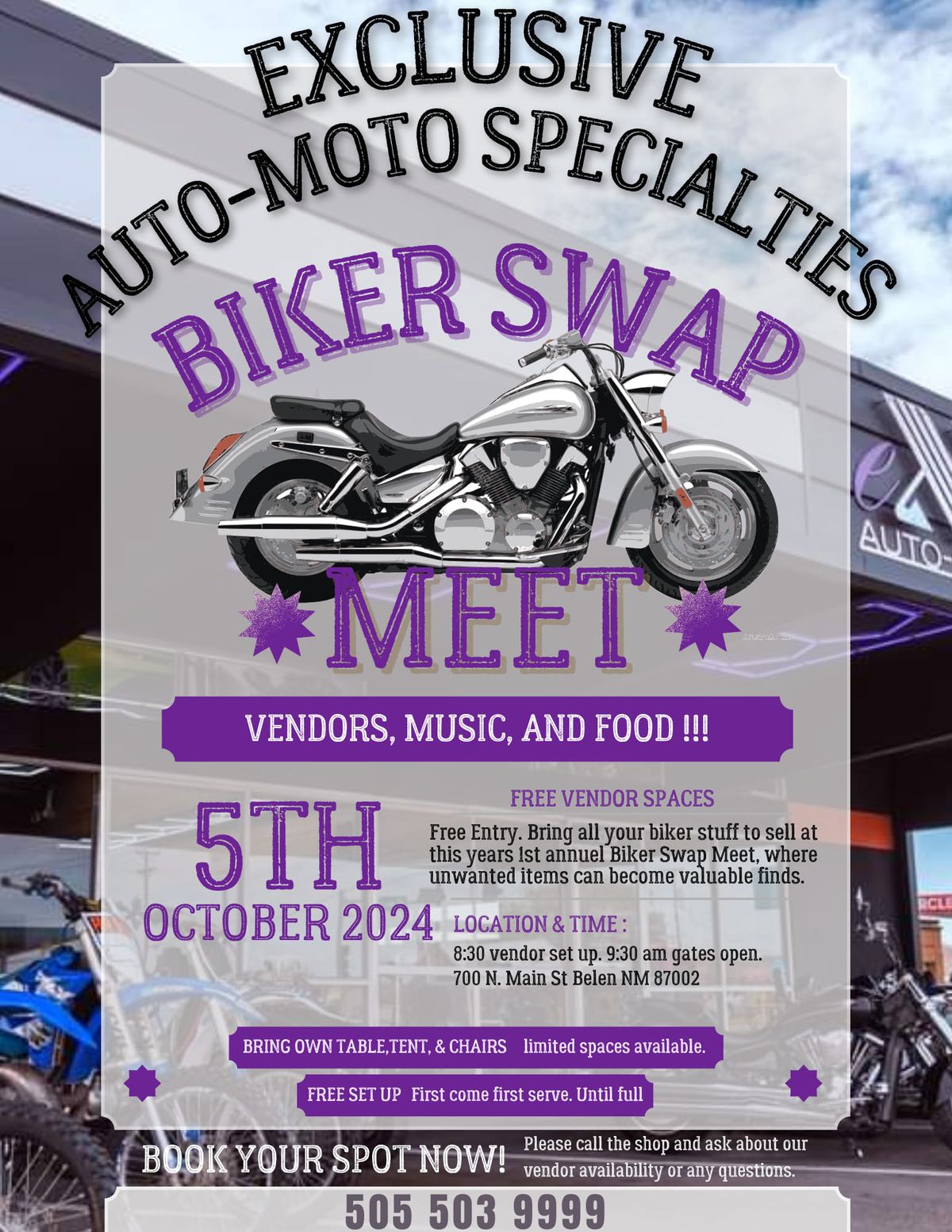 Exclusive Auto Moto Specialties Biker Swap Meet