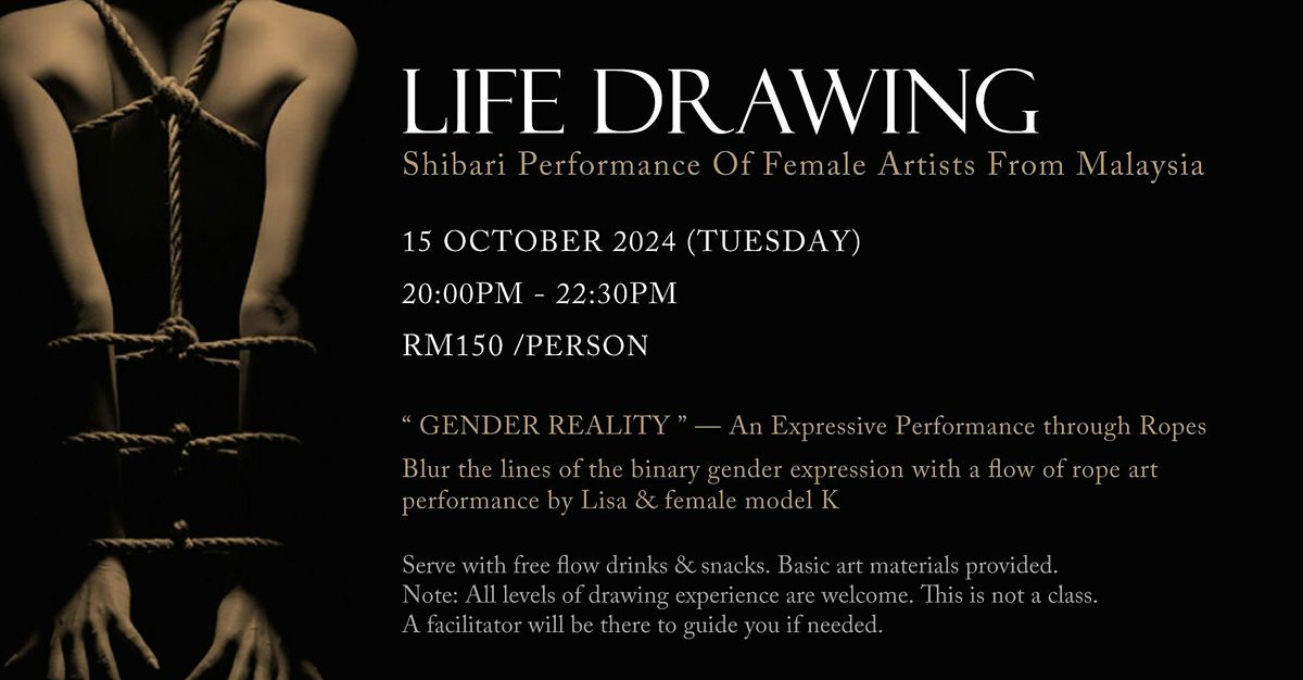 Life Drawing of Shibari Performance Of Female Artists From Malaysia