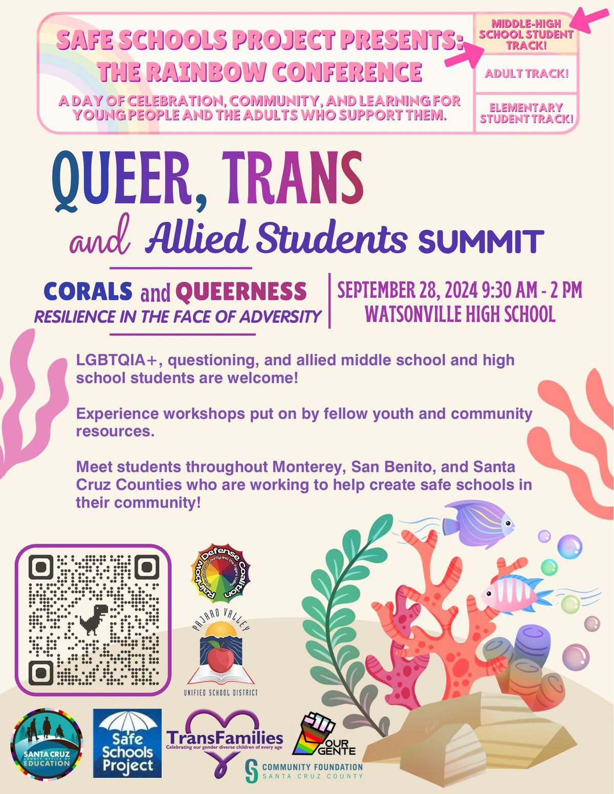 Queer, Trans & Allied Student Summit of the Central Coast -- Fall 2024