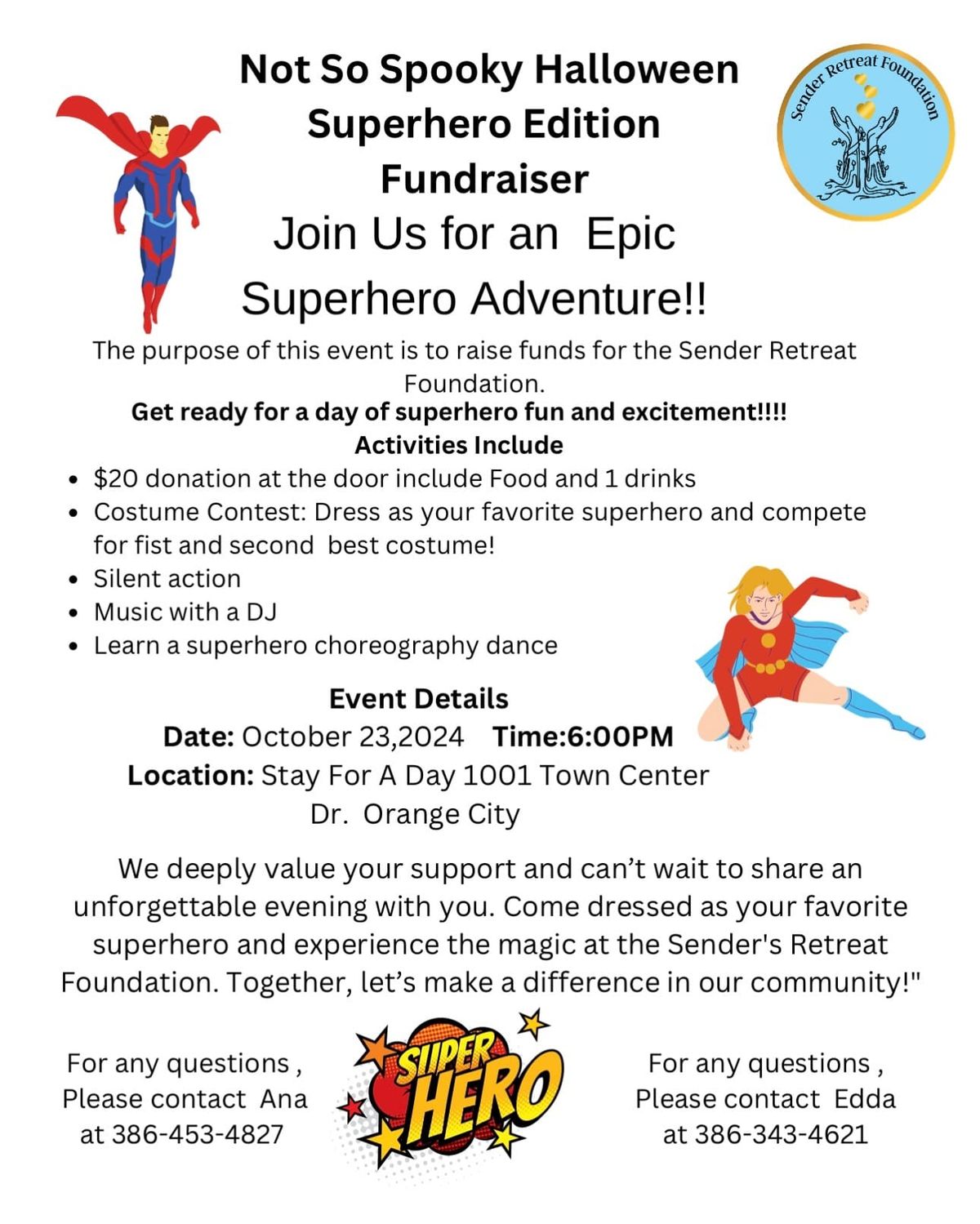 Not so Spooky Halloween Superhero Edition Fundraising 