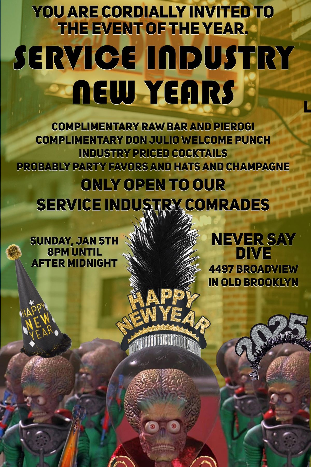 Service Industry New Years Eve