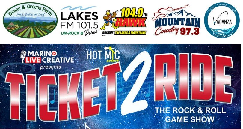 Ticket2Ride Rock & Roll Game Show in Gilford New Hampshire!