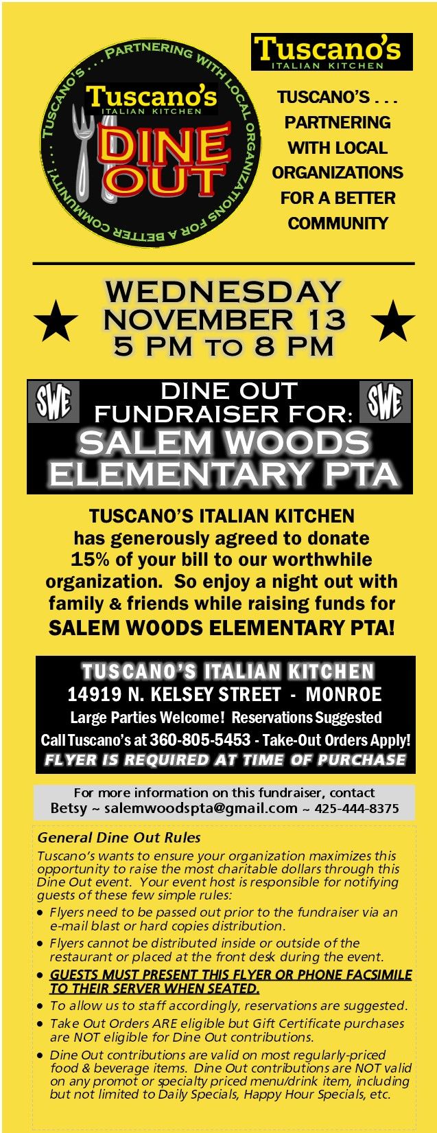 Tuscano's Dine Out