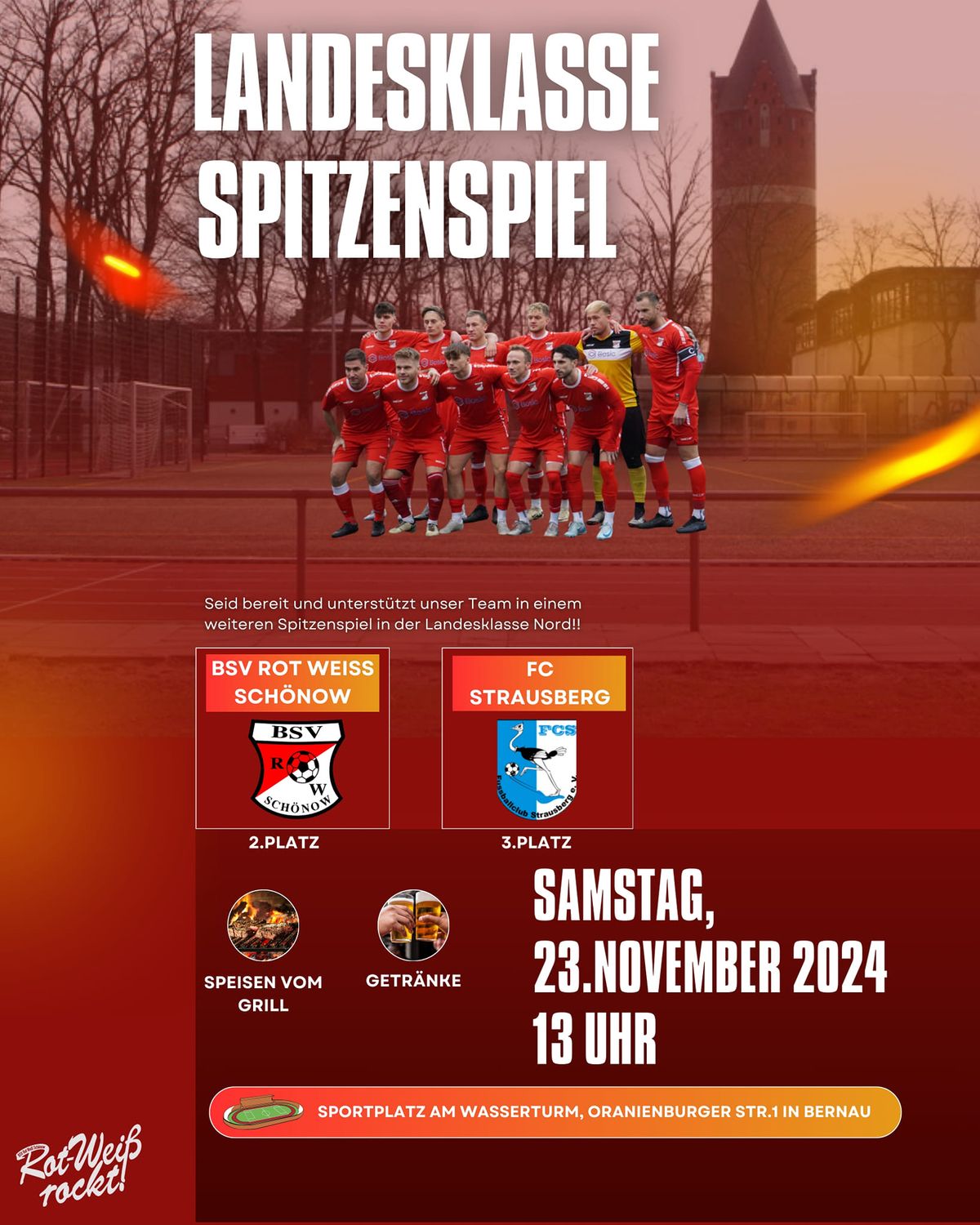 \u26bd\ufe0f Fu\u00dfball Landesklasse Nord Spitzenspiel BSV Rot Wei\u00df Sch\u00f6now - FC Strausberg