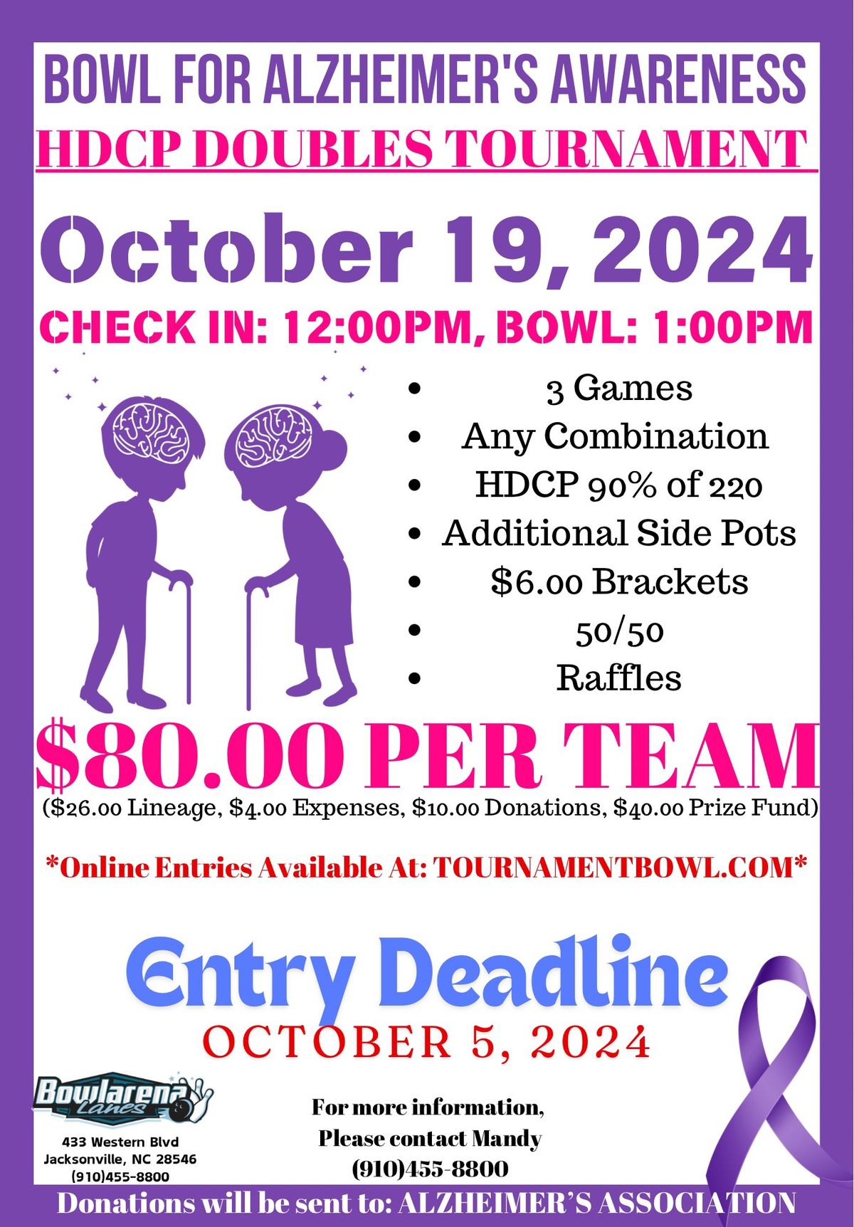 BOWL FOR ALZHEIMER\u2019S AWARENESS 