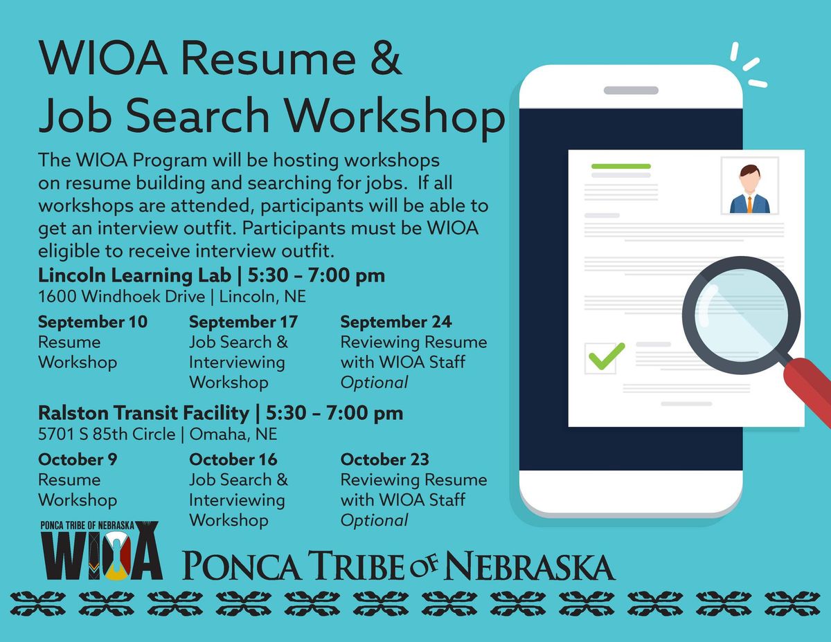 WIOA Resume & Job Search Workshop - Omaha