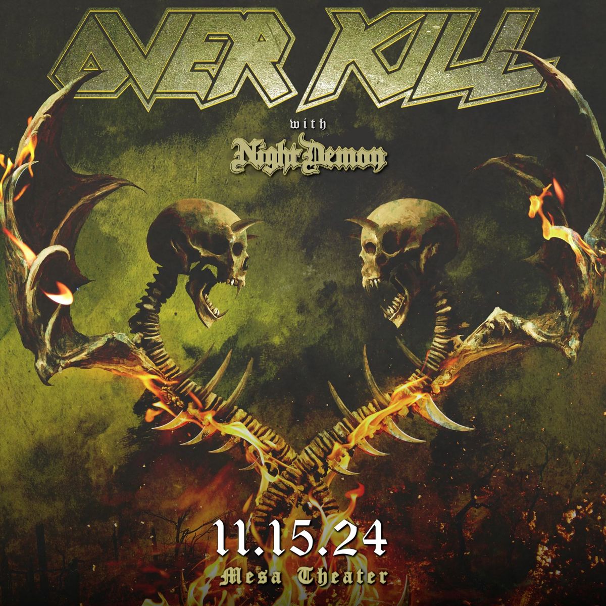 OVERKILL w\/ Night Demon \u2022 Mesa Theater | GJ, CO 