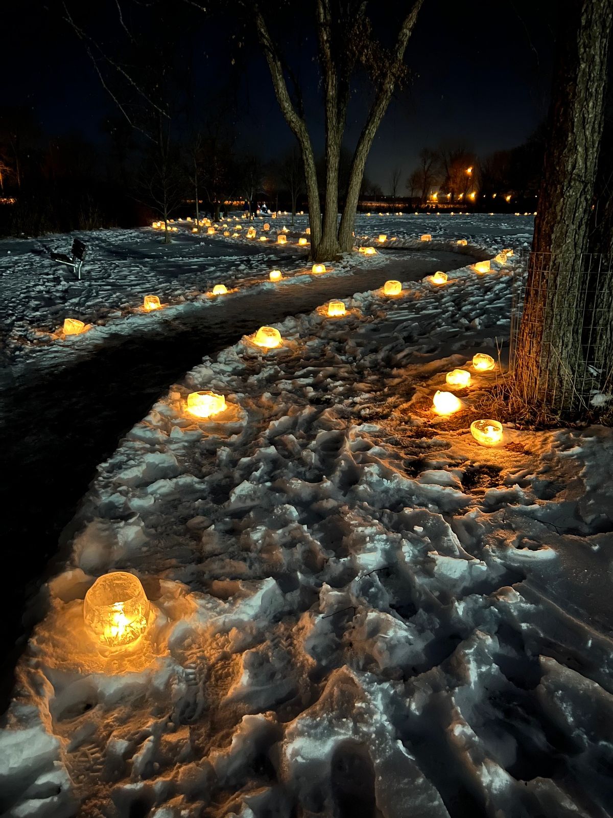 Fire and Ice Luminary Path