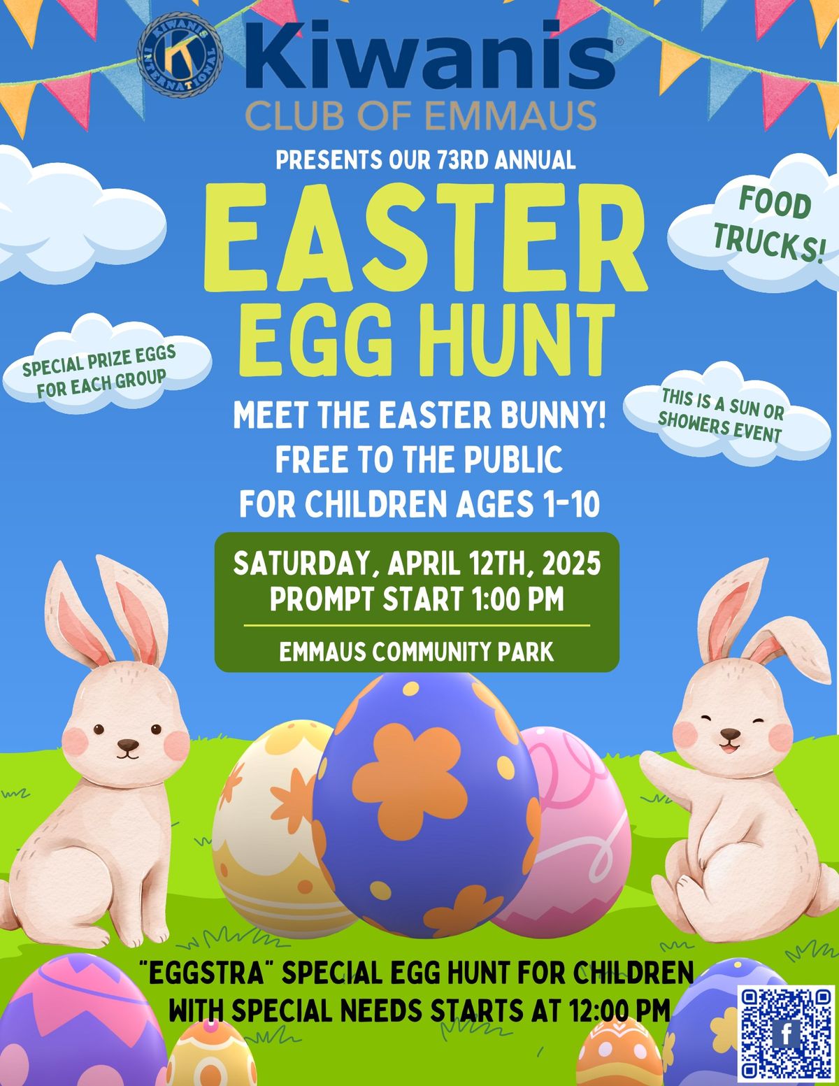 Kiwanis Club of Emmaus 73rd Annual EASTER EGG HUNT