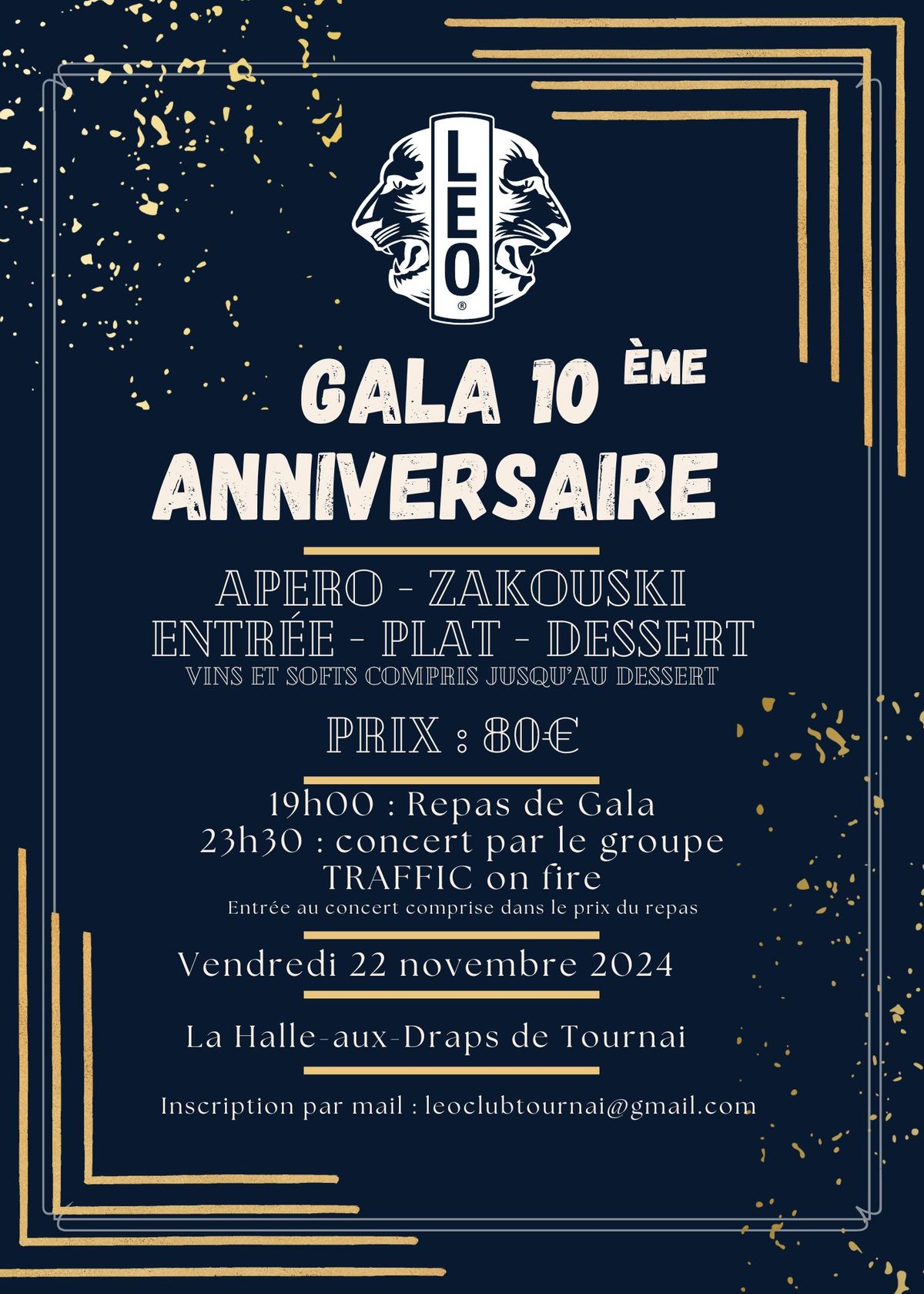 GALA 10EME ANNIVERSAIRE - LEO CLUB TOURNAI