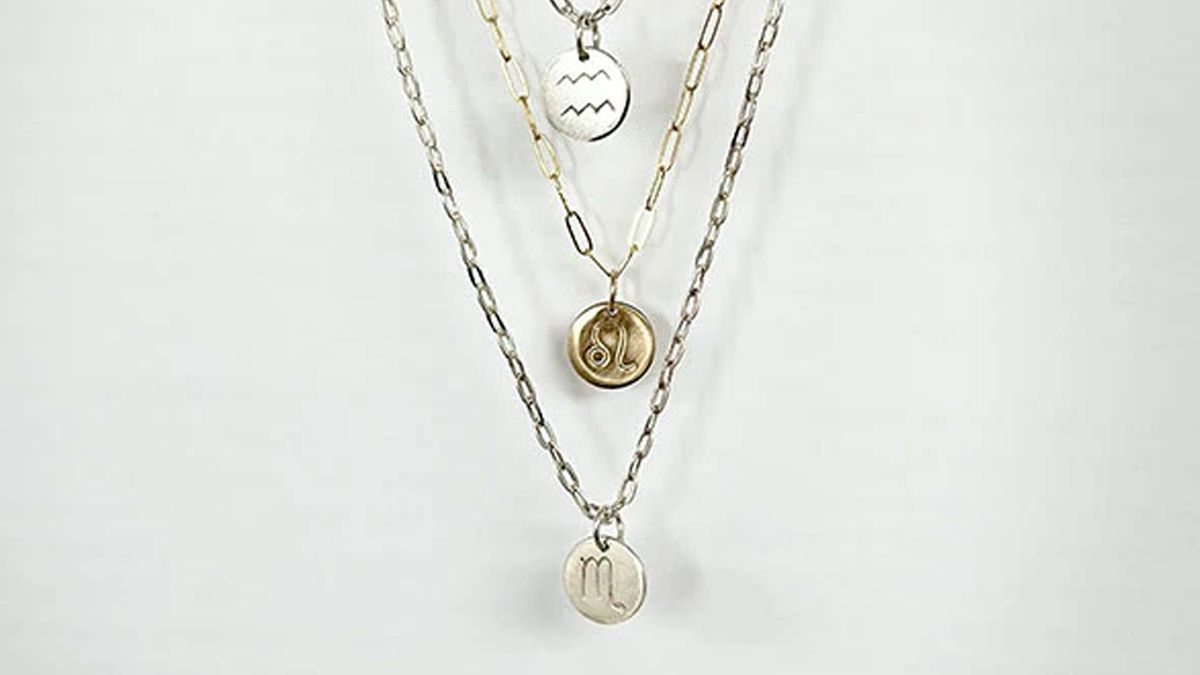  Stamped Zodiac Necklace