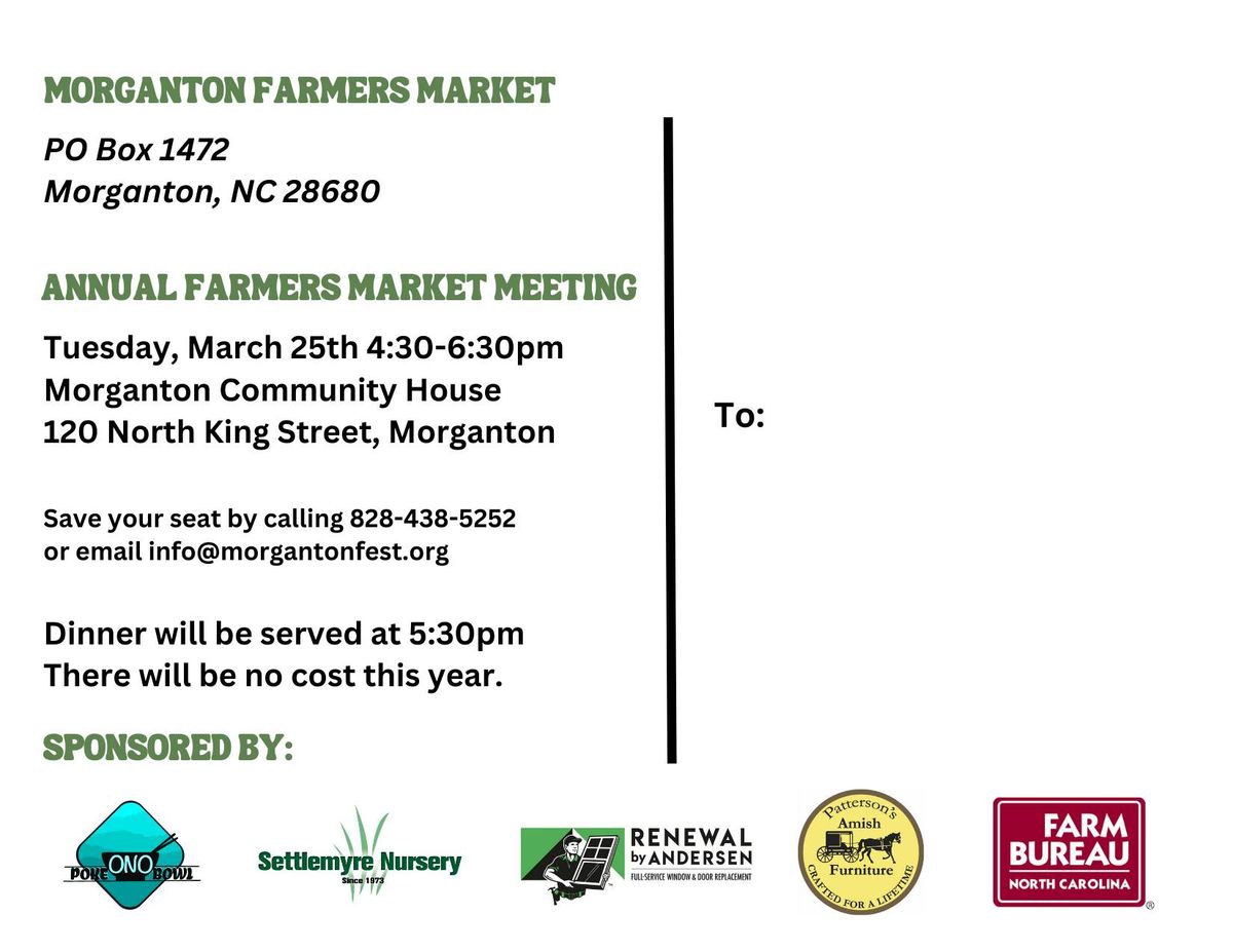 Annual Farmers Market Meeting 