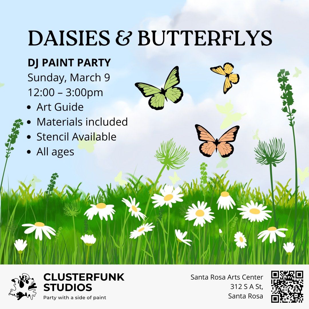 Daisies & Butterflys Paint Party