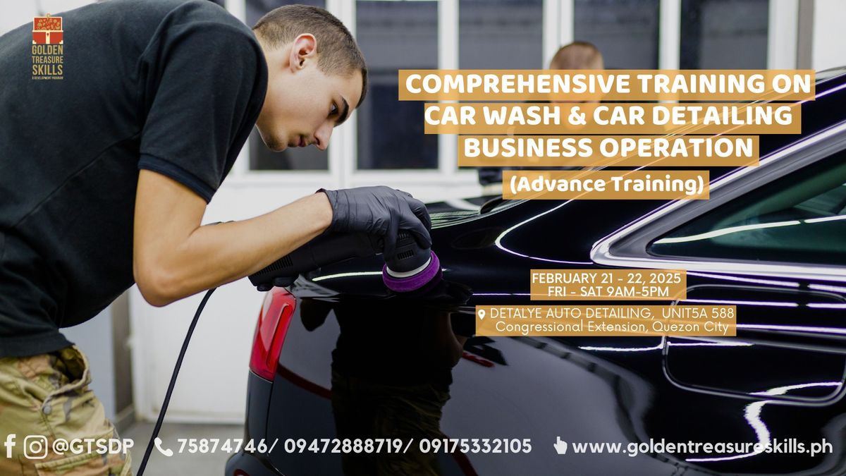 Comprehensive Training on Proper Carwashing and Car Detailing Services