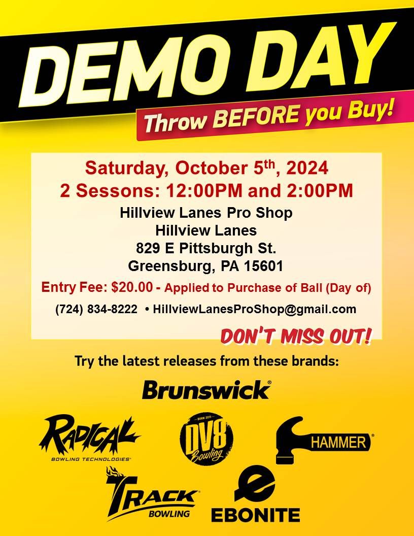 Demo Event: Hillview Lanes Pro Shop